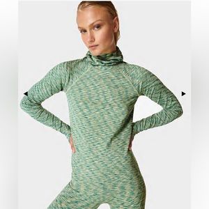 Sweaty Betty Spacedye Hooded Base Layer Top NWOT